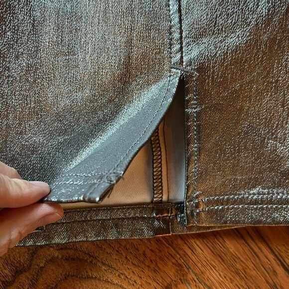 Free People Silver metallic skirt size 10 - Picture 5 of 16